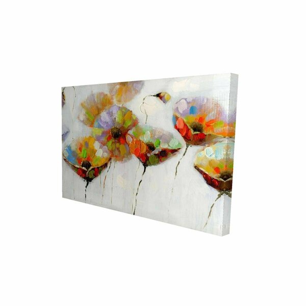 Begin Home Decor 20 x 30 in. Color Dotted Flowers-Print on Canvas 2080-2030-FL50